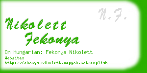 nikolett fekonya business card